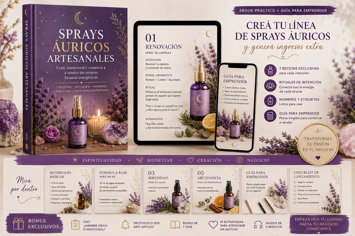 SPRAYS ÁURICOS ARTESANALES